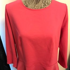 Ann Taylor 3/4 sleeve peplum top